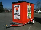 A U-Haul U-Box plywood moving container.