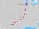 What is the best driving route from Dallas to Chicago U Pack